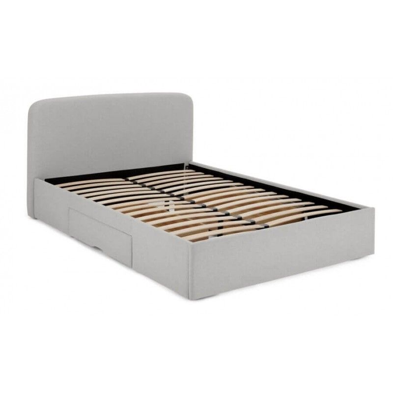 Кровать Besley с ящиком для хранения, серая