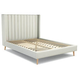Кровать Cory на деревянных ножках, белая