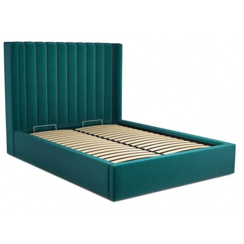 Кровать Cory с подъемным механизмом, изумрудная