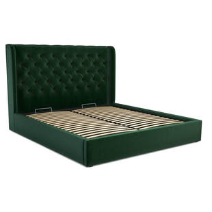Кровать Romero с подъемным механизмом, зеленая