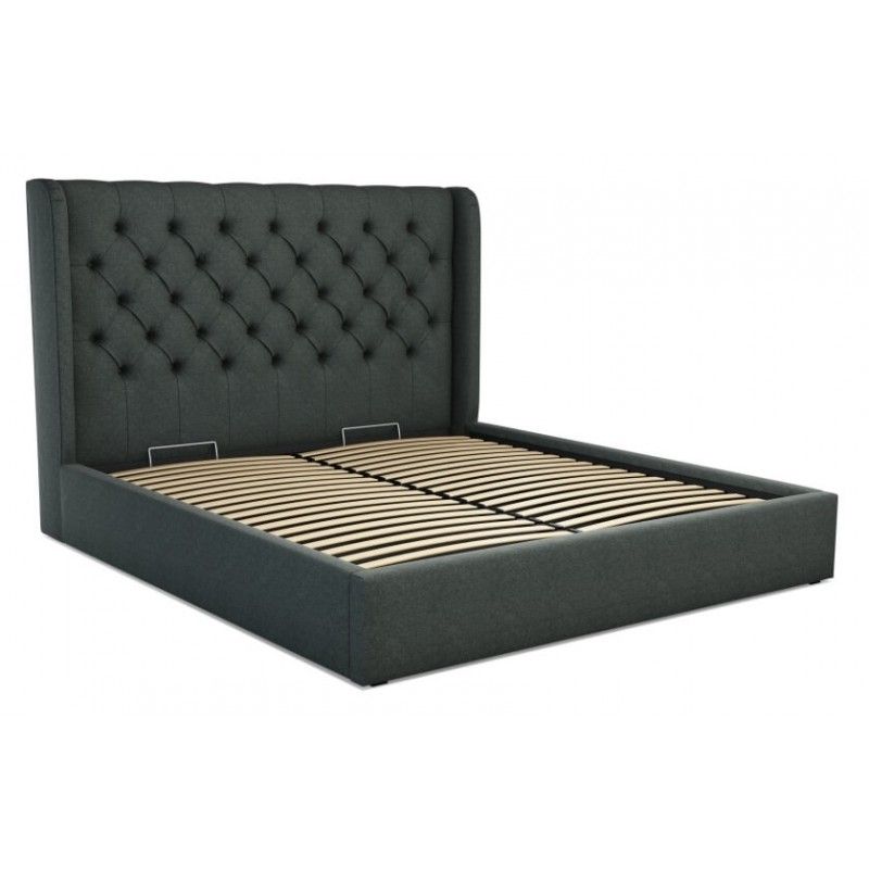 Кровать Romero с подъемным механизмом, серая