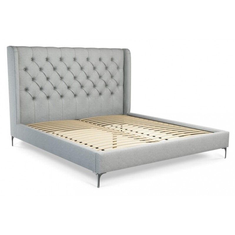 Кровать Romero на ножках, светло-серая