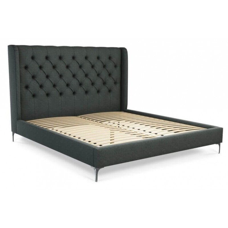 Кровать Romero на ножках, серая