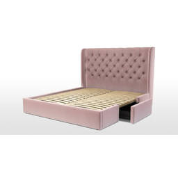 Кровать Romero с ящиками для хранения, розовая
