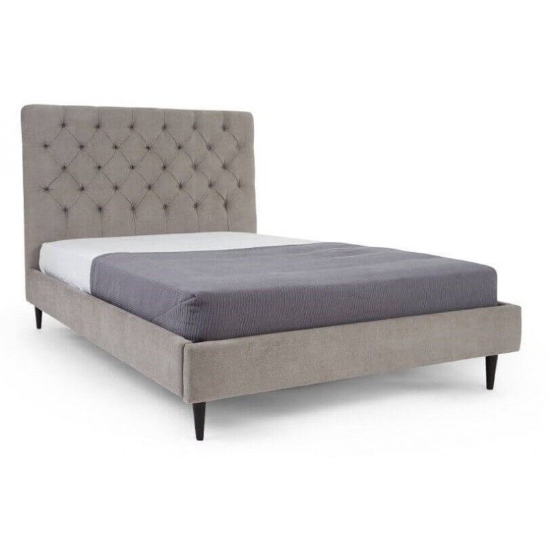 Кровать Skye на деревянных ножках, бежевая