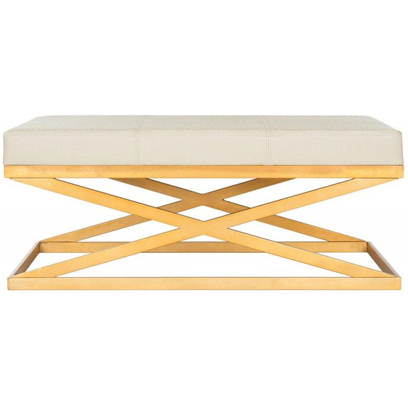 Пуф Crown Gold Ottoman, белый