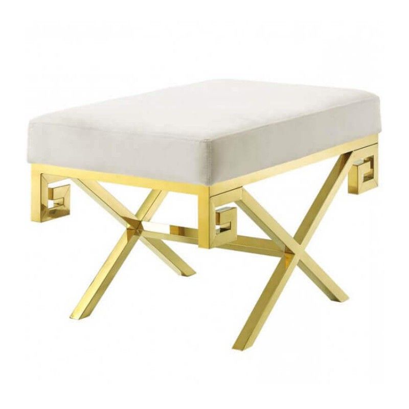 Пуф Gold greek, белый