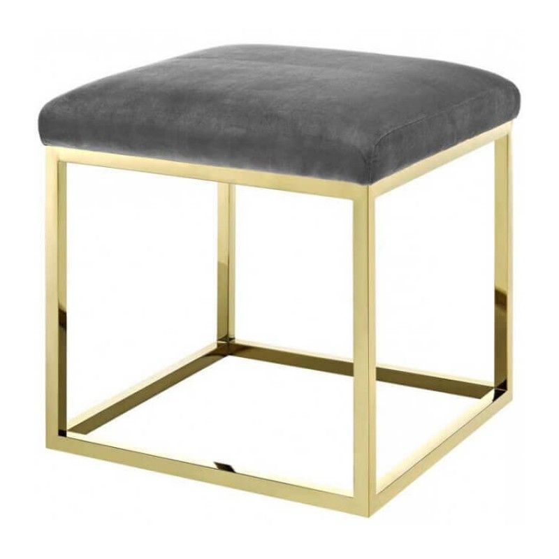 Пуф Gold square, серый