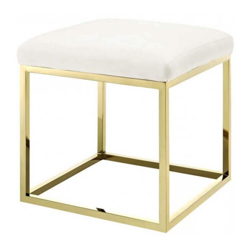 Пуф Gold square, белый