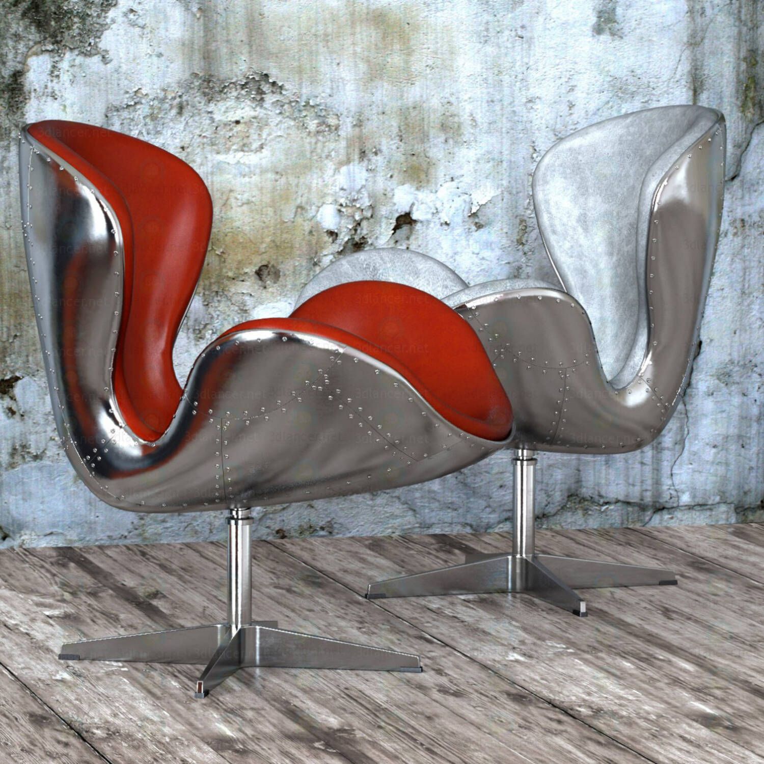 Кресло Swan Aviator, коричневое