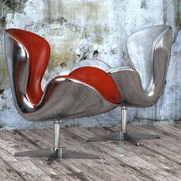 Кресло Swan Aviator, коричневое