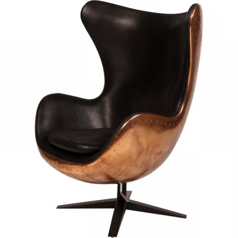 Кресло Egg Aviator Copper, черное