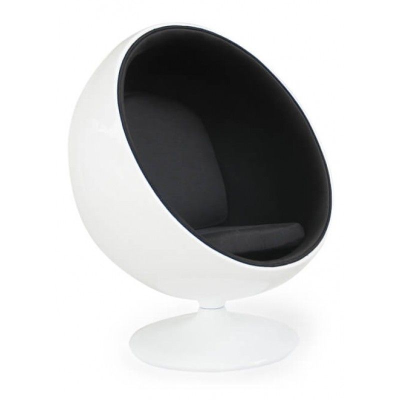 Кресло-шар Ball Chair бело-черное
