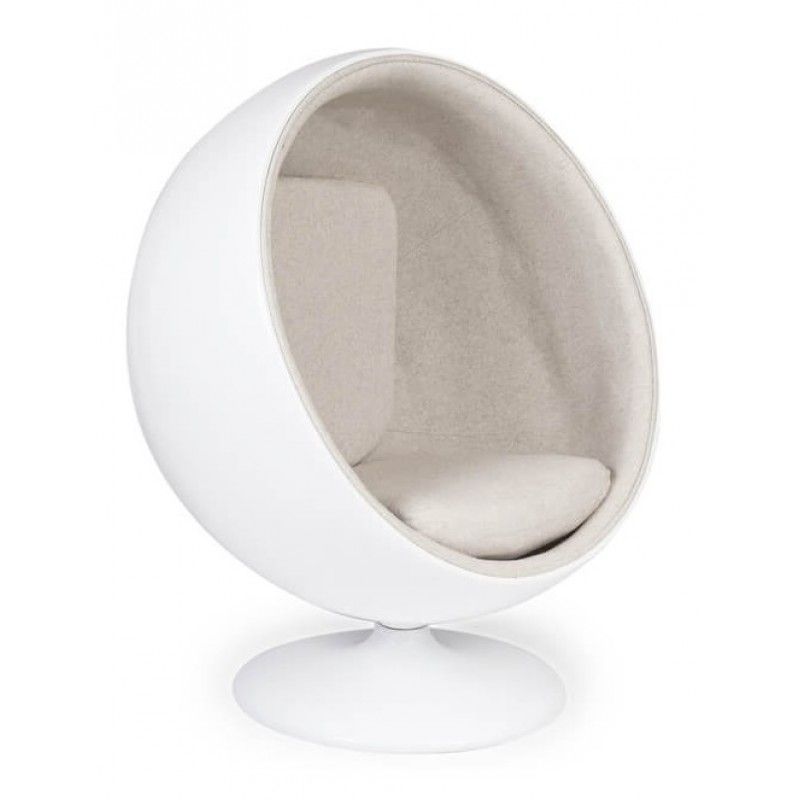 Кресло-шар Ball Chair бело-бежевое