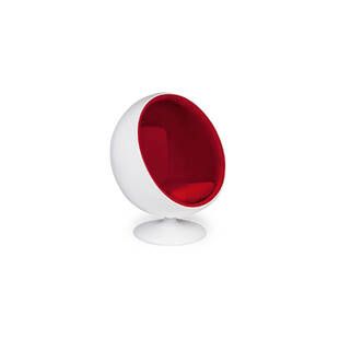 Кресло-шар Ball Chair бело-красное