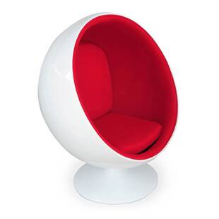 Кресло-шар Ball Chair бело-красное