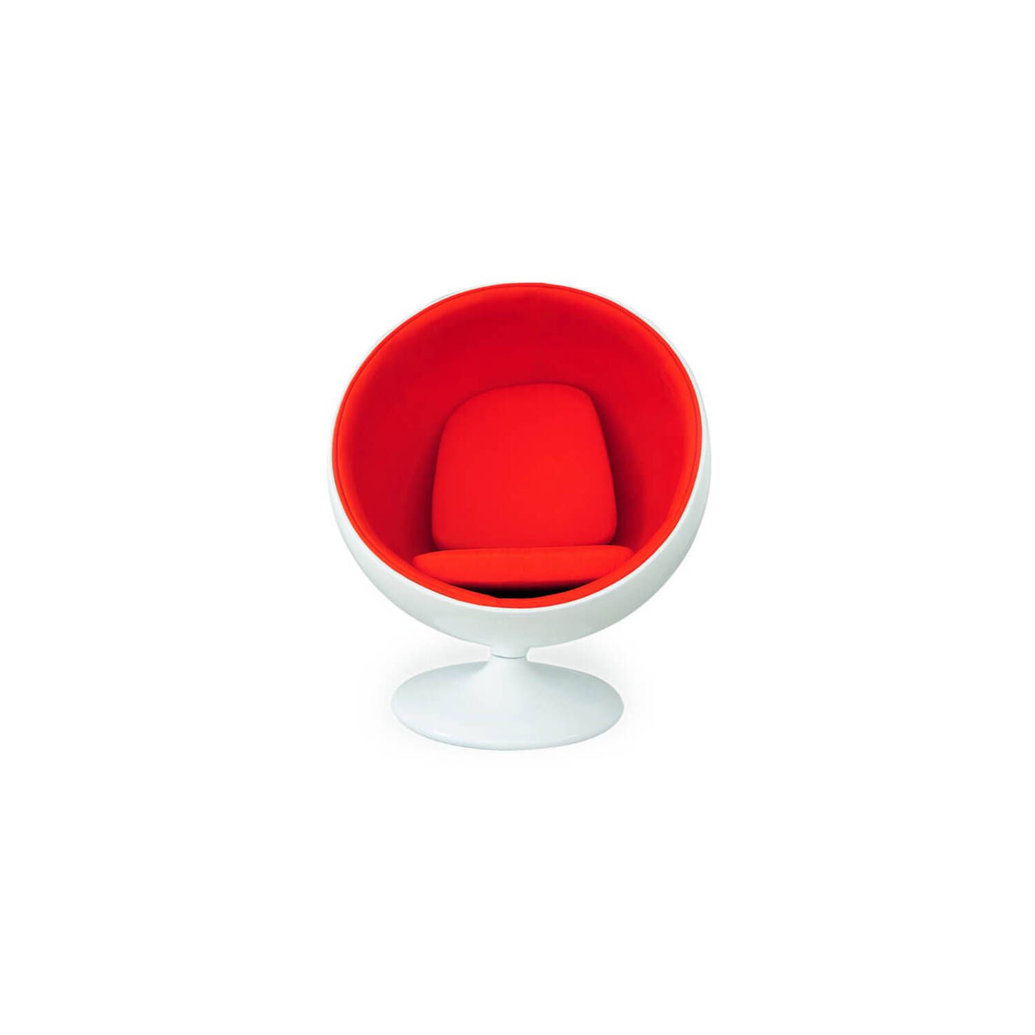 Кресло-шар Ball Chair бело-оранжевое