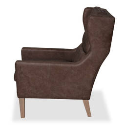 Кресло Borge, коричневое, натуральная кожа