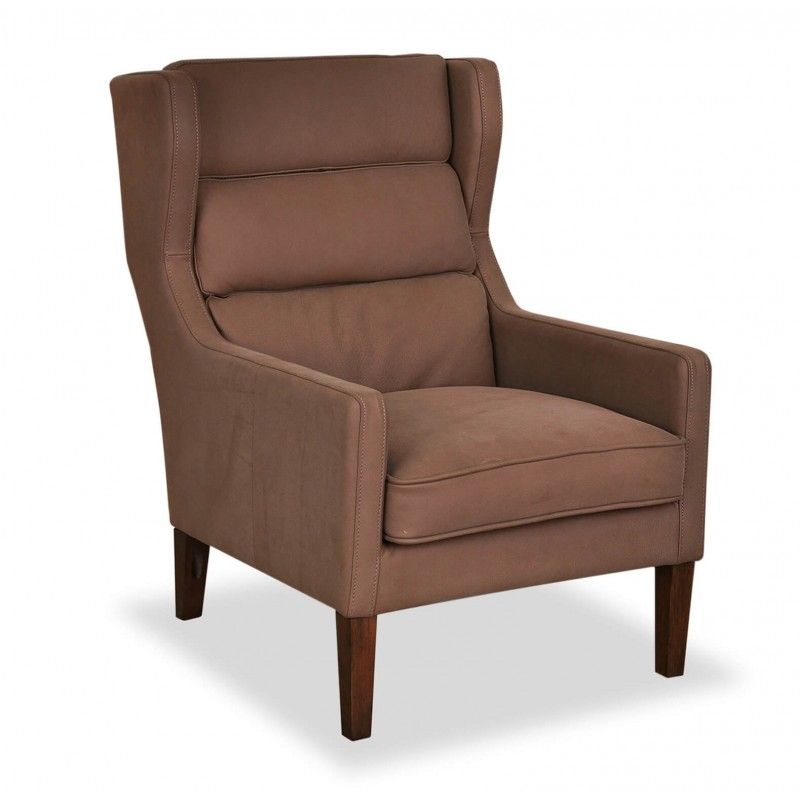 Кресло Borge, коричневое, экокожа