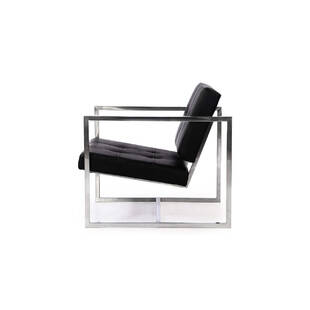 Кресло Cube черное кожаное