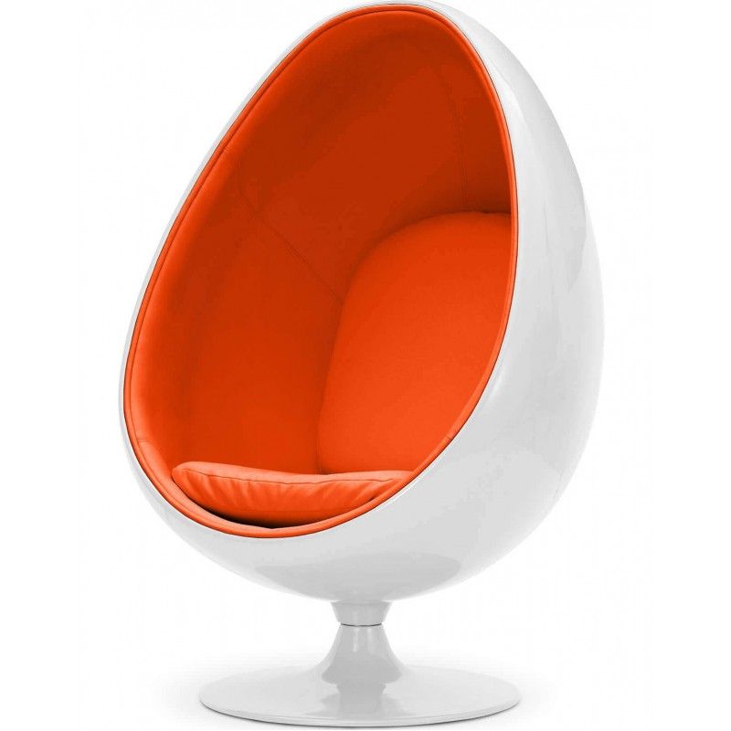 Eero Aarnio Egg Chair бело-оранжевое