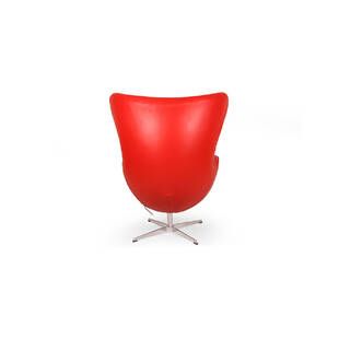 Красное кожаное кресло Egg
