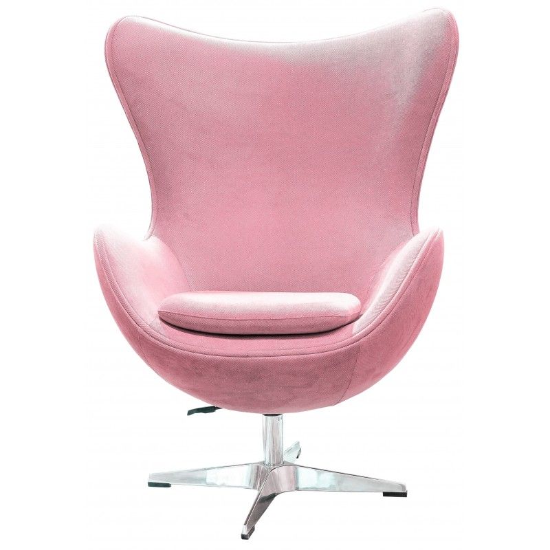 Розовое кресло Egg