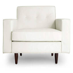 Кресло Eleanor, белое, экокожа