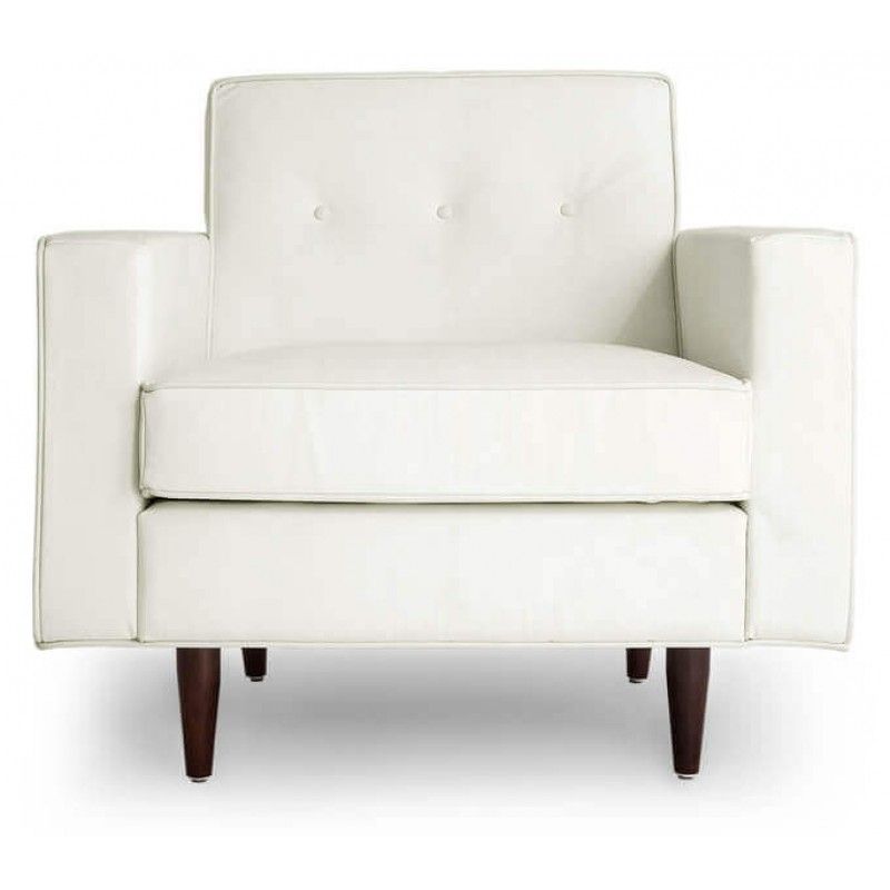 Кресло Eleanor, белое, экокожа