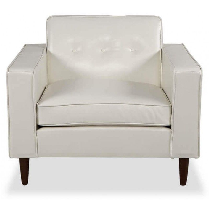 Кресло Eleanor, белое кожаное