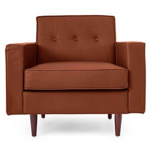 Кресло Eleanor, коричневое, экокожа