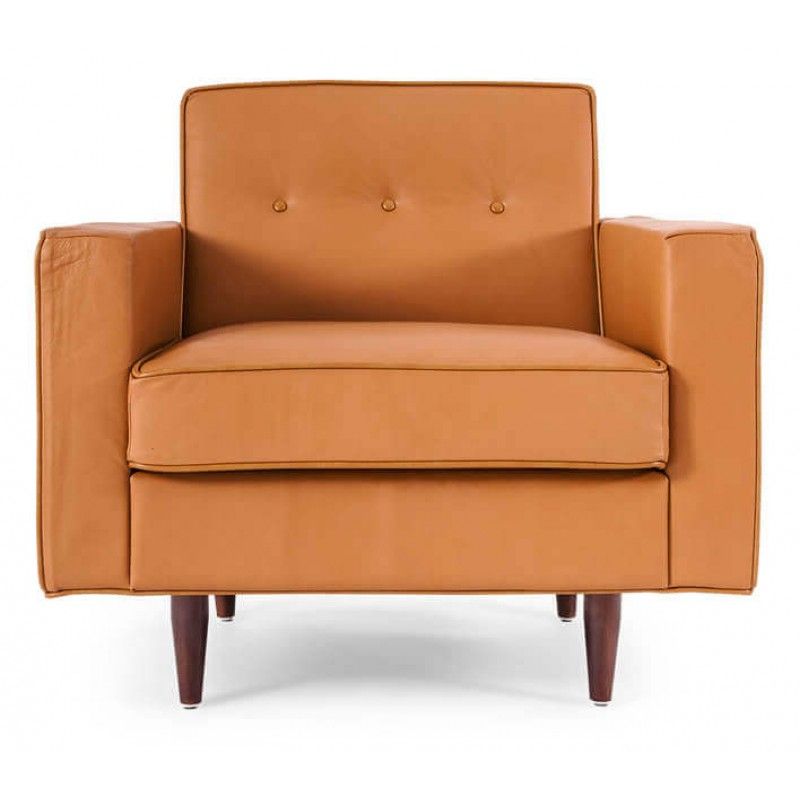 Кресло Eleanor, оранжевое, экокожа
