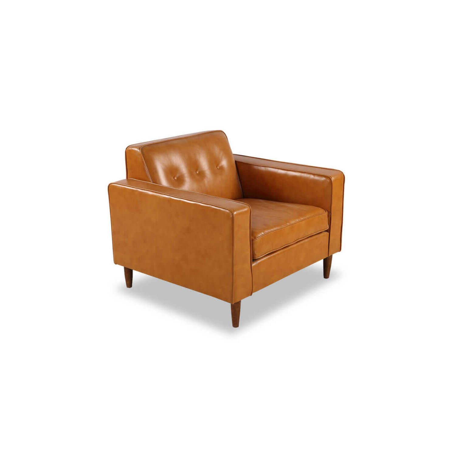 Кресло Eleanor, оранжевое кожаное