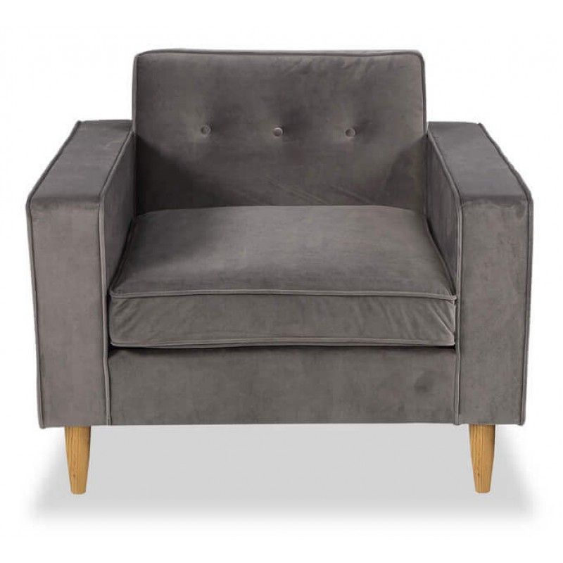 Кресло Eleanor, серый вельвет