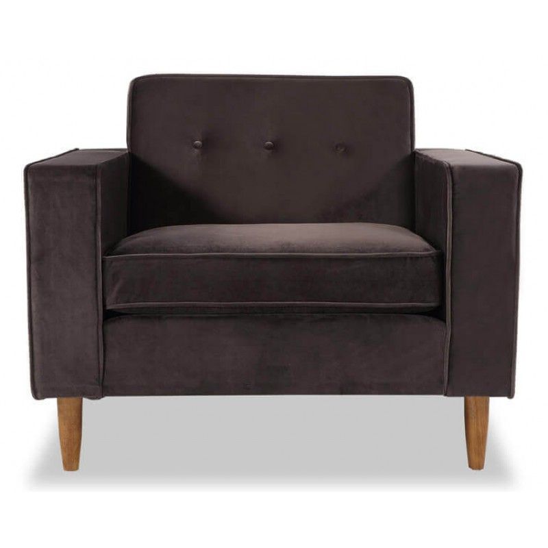 Кресло Eleanor, шоколадное, вельвет