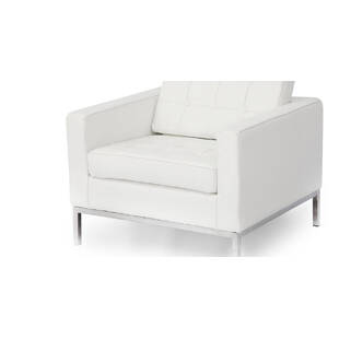 Кресло Florence, белое, экокожа
