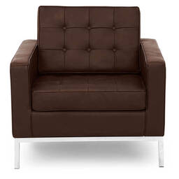 Кресло Florence, коричневое, экокожа