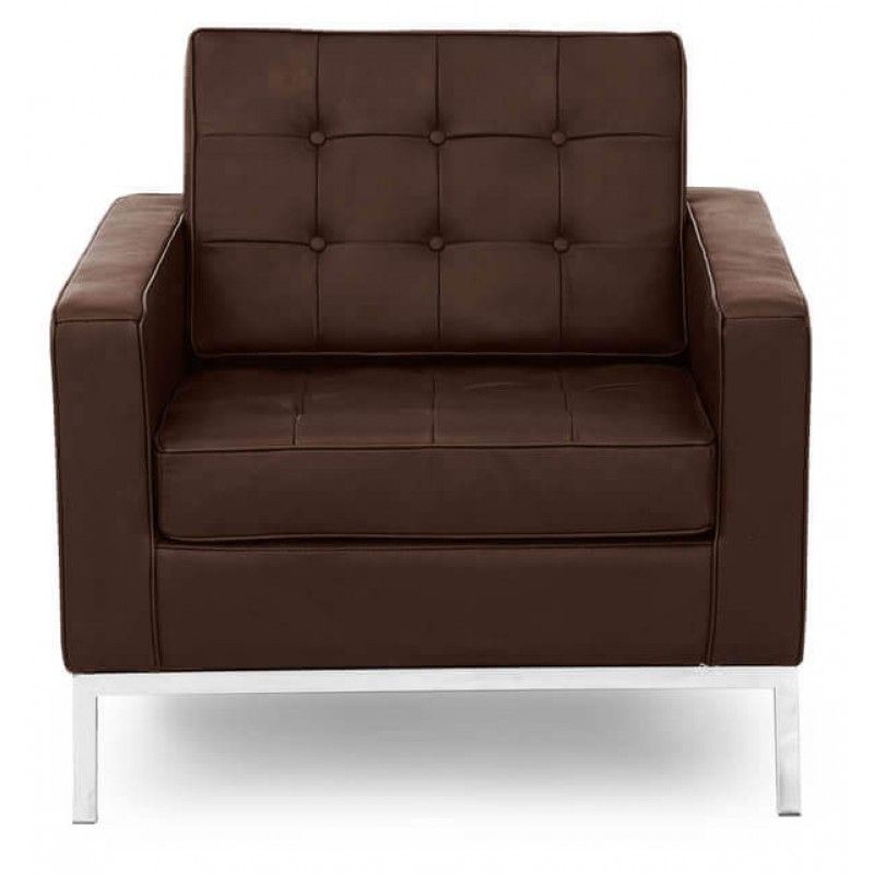 Кресло Florence, коричневое, экокожа