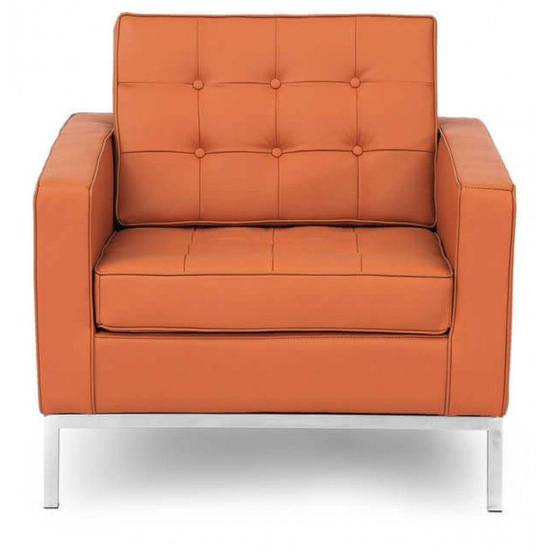 Кресло Florence, оранжевое, экокожа