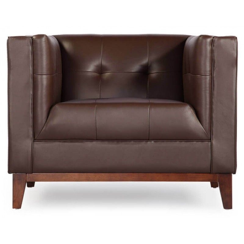 Кресло Harrison, коричневое, кожаное