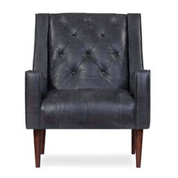 Кресло Krisel, черное, натуральная кожа