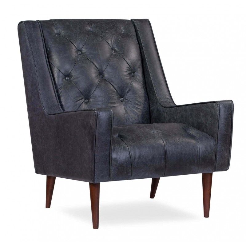 Кресло Krisel, черное, натуральная кожа