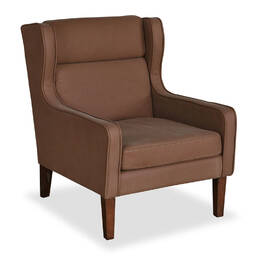 Кресло Mogenson, коричневое, натуральная кожа