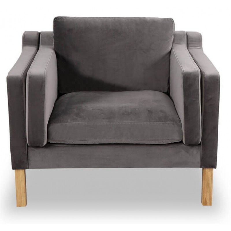 Кресло Monroe серый вельвет