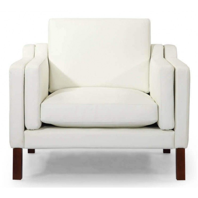 Кресло Monroe, белое, экокожа