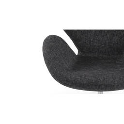 Кресло Swan черного цвета, тканевая обивка