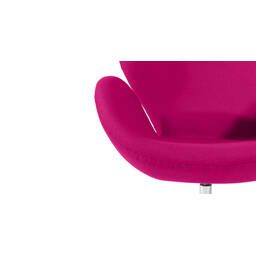 Розовое кресло Swan, тканевая обивка
