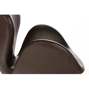 Темно-коричневое кожаное кресло Swan
