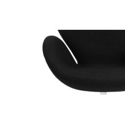 Черное кресло Swan, тканевая обивка