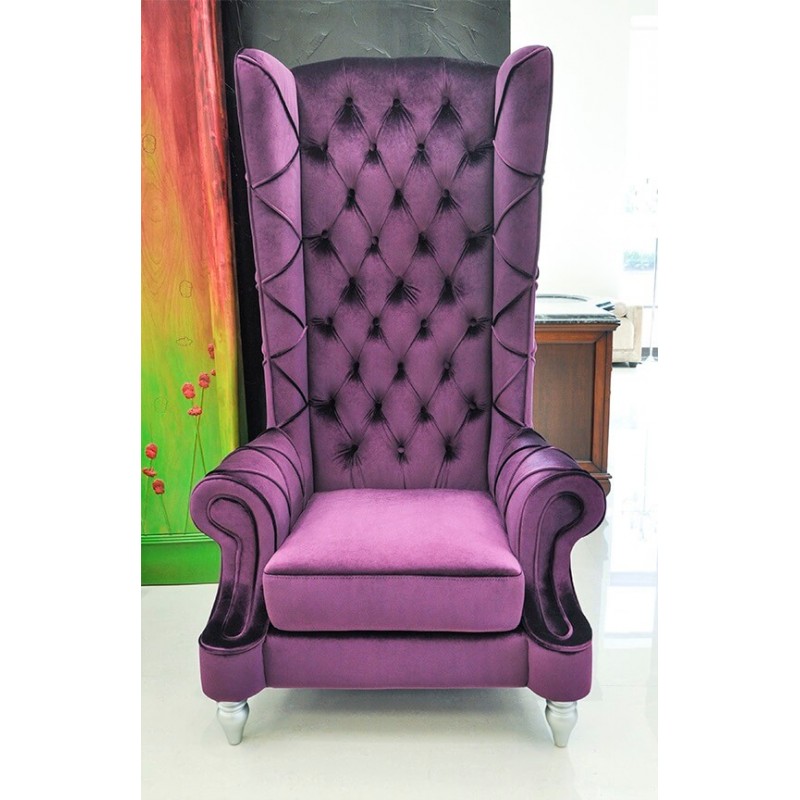 Кресло Baroque High Back, фиолетовое